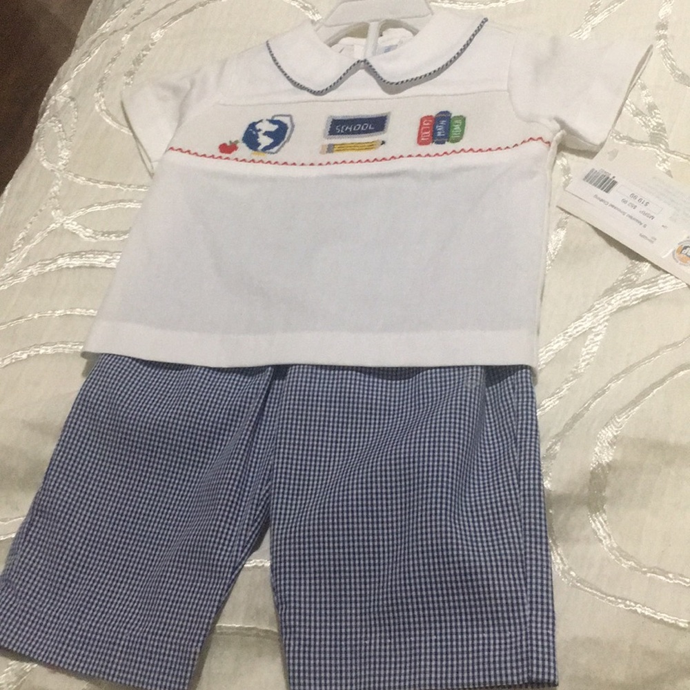 Smocked school outfit